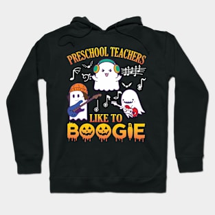 Ghosts Play Listen Music Preschool Teachers Like To Boogie Hoodie